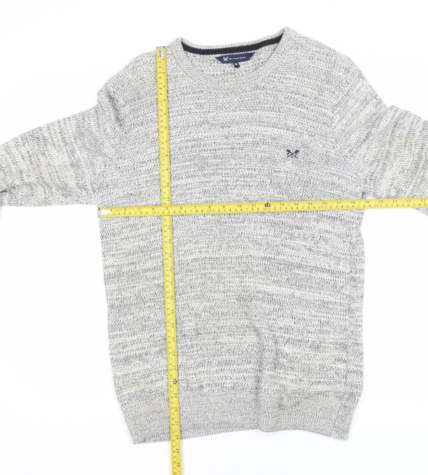 Mens UK Size M Crew Clothing Company Grey Pullover Jumper