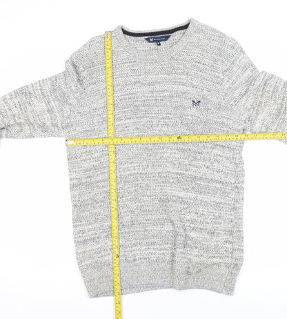 Mens UK Size M Crew Clothing Company Grey Pullover Jumper