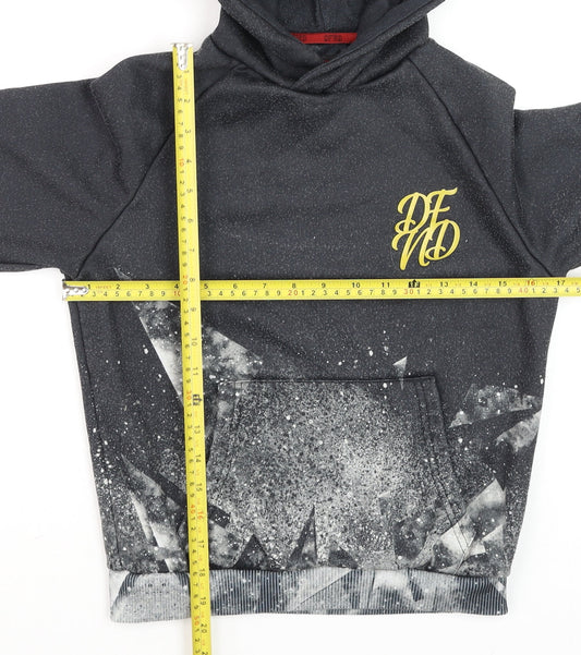 Boys UK Size 11-12 Years DFND Black Pullover Hoodie