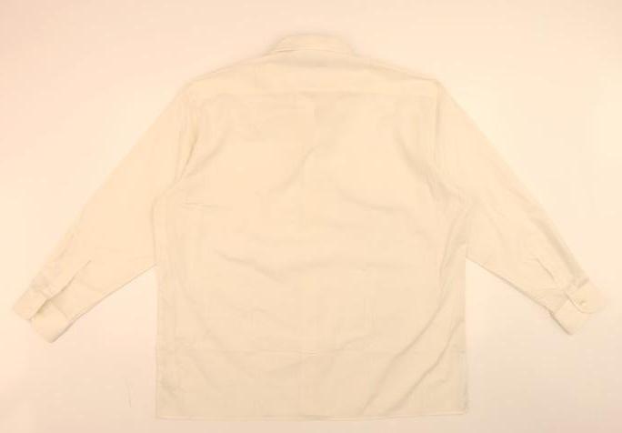 Mens UK Collar Size 17.5 Peter England Smart Ivory  Dress Shirt