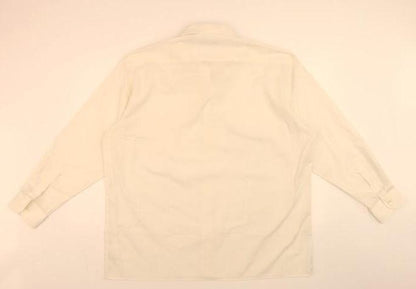 Mens UK Collar Size 17.5 Peter England Smart Ivory  Dress Shirt