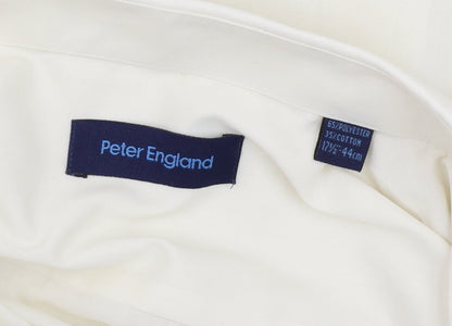 Mens UK Collar Size 17.5 Peter England Smart Ivory  Dress Shirt