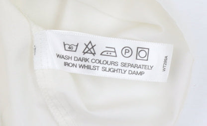 Mens UK Collar Size 17.5 Peter England Smart Ivory  Dress Shirt
