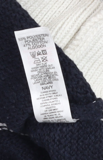 Mens UK Size M Dunnes Blue Pullover Jumper