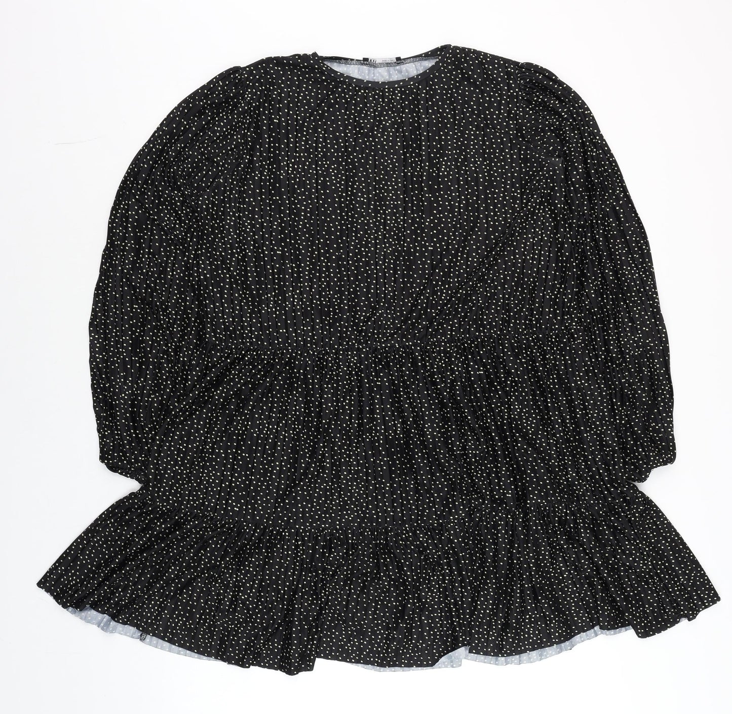 Womens UK Size S Zara Black Tunic Blouse