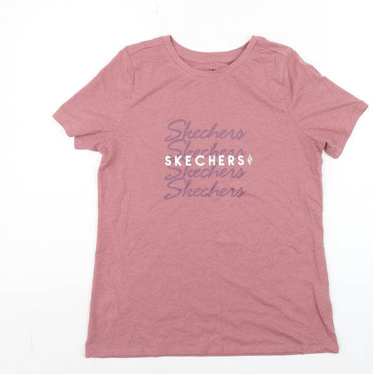 Girls UK Size L Skechers Pink Basic T-Shirt