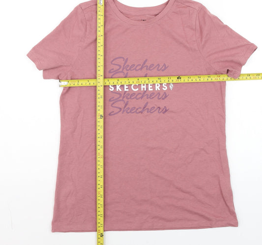 Girls UK Size L Skechers Pink Basic T-Shirt