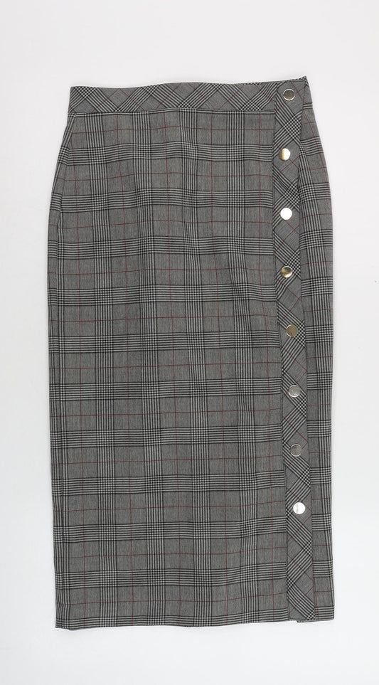 Womens UK Size S Zara Straight & Pencil Twill Skirt