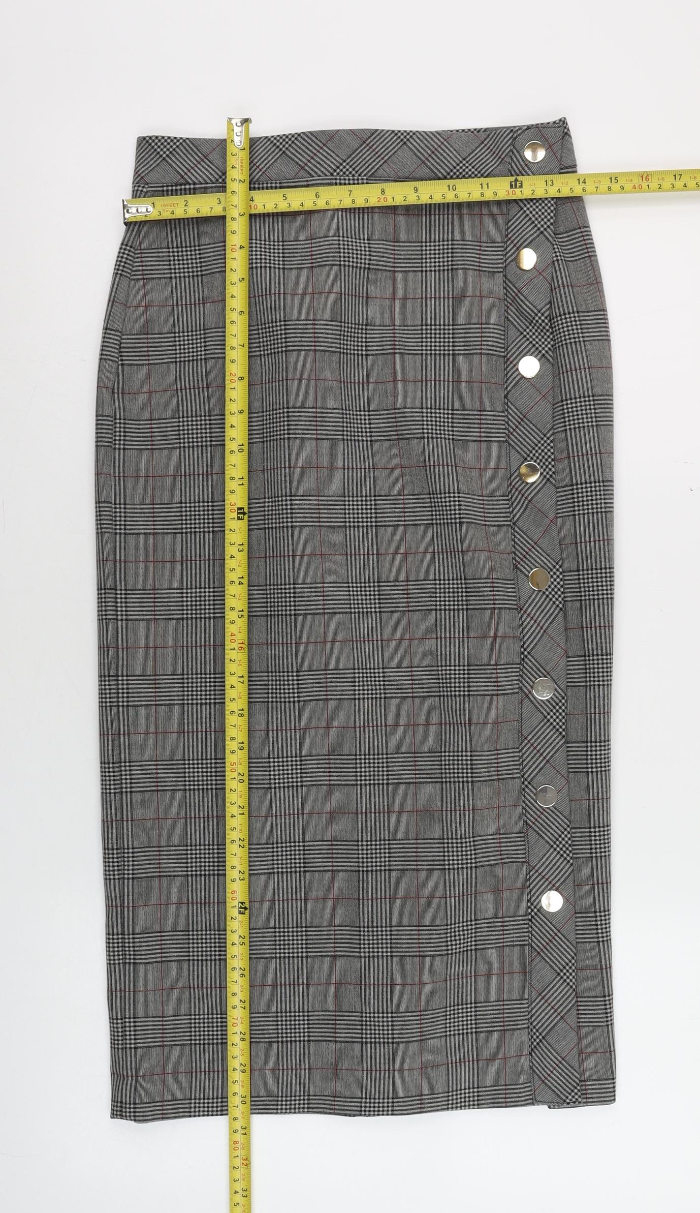 Womens UK Size S Zara Straight & Pencil Twill Skirt