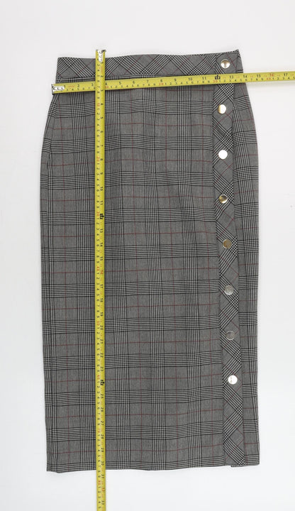 Womens UK Size S Zara Straight & Pencil Twill Skirt