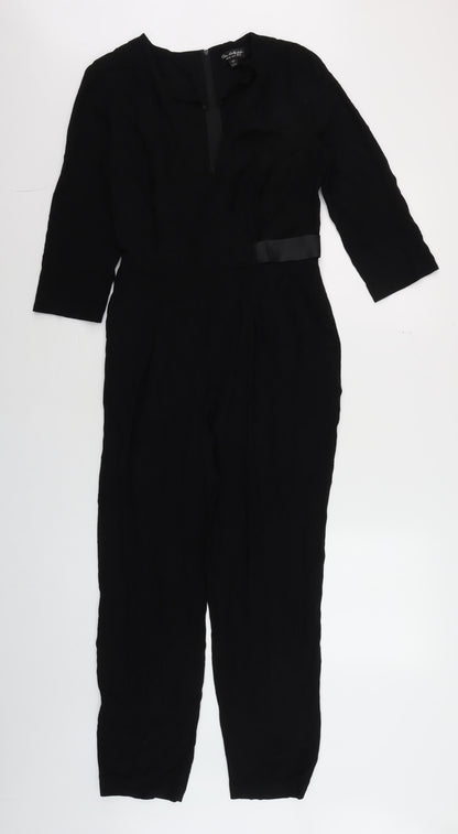 Womens UK Size 10 Miss Selfridge One-Piece Black Jumpsuit
