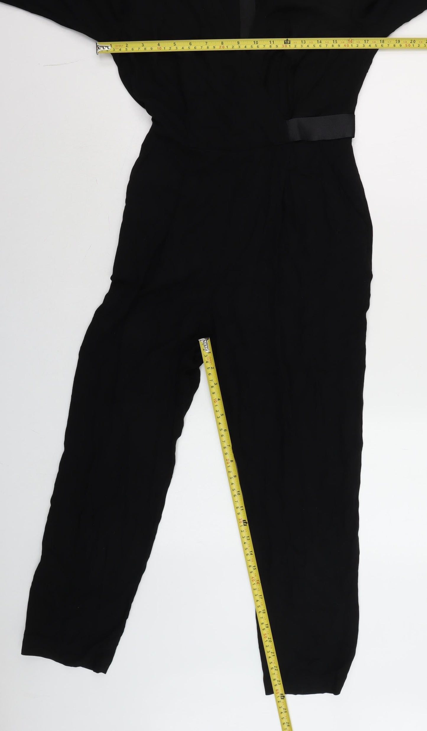 Womens UK Size 10 Miss Selfridge One-Piece Black Jumpsuit