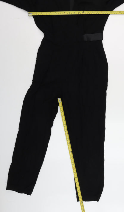 Womens UK Size 10 Miss Selfridge One-Piece Black Jumpsuit