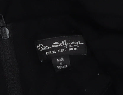 Womens UK Size 10 Miss Selfridge One-Piece Black Jumpsuit