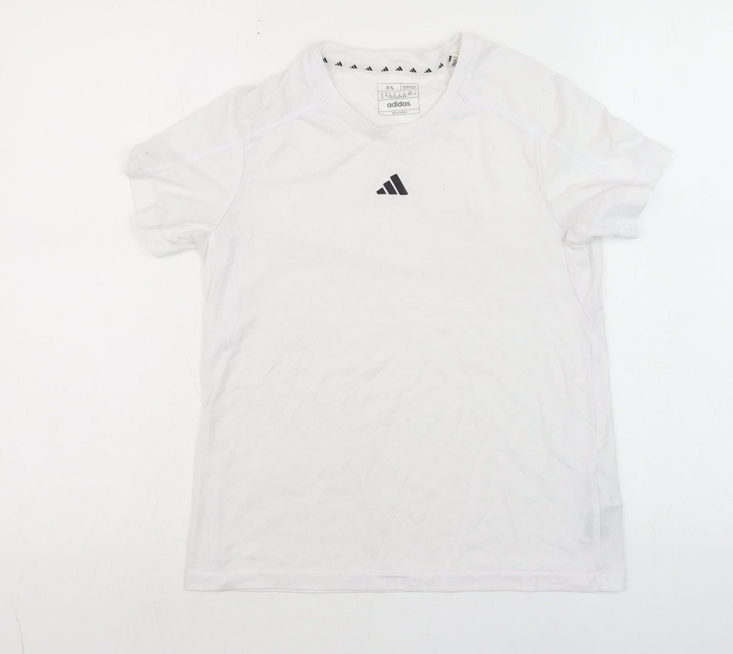Womens UK Size XS adidas White Basic T-Shirt