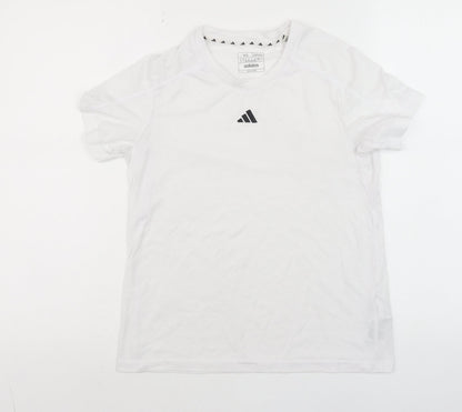 Womens UK Size XS adidas White Basic T-Shirt