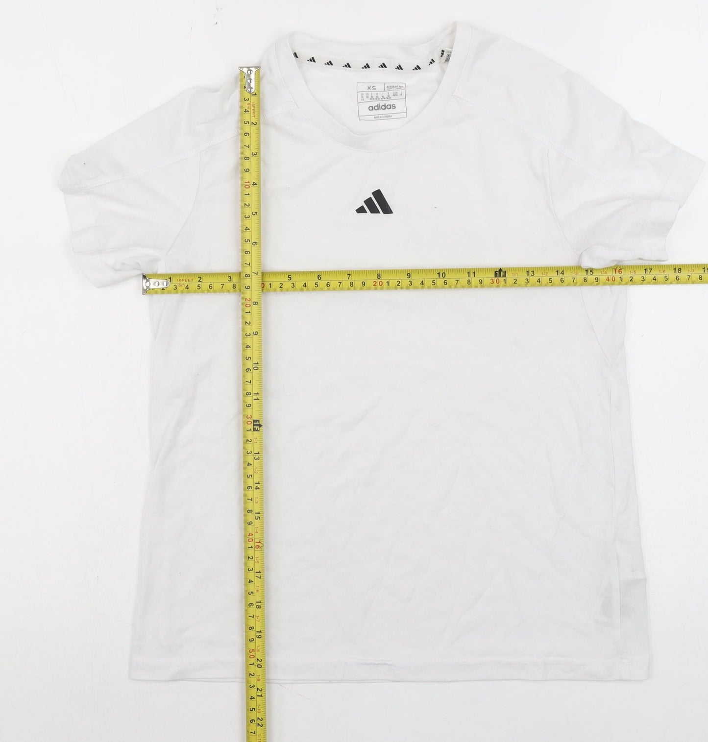 Womens UK Size XS adidas White Basic T-Shirt