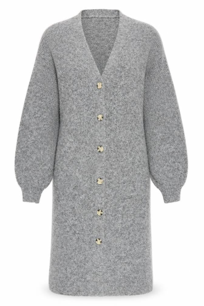 Womens UK Size S NA-KD Grey Cardigan Jumper