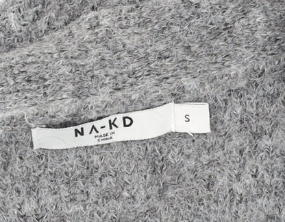 Womens UK Size S NA-KD Grey Cardigan Jumper