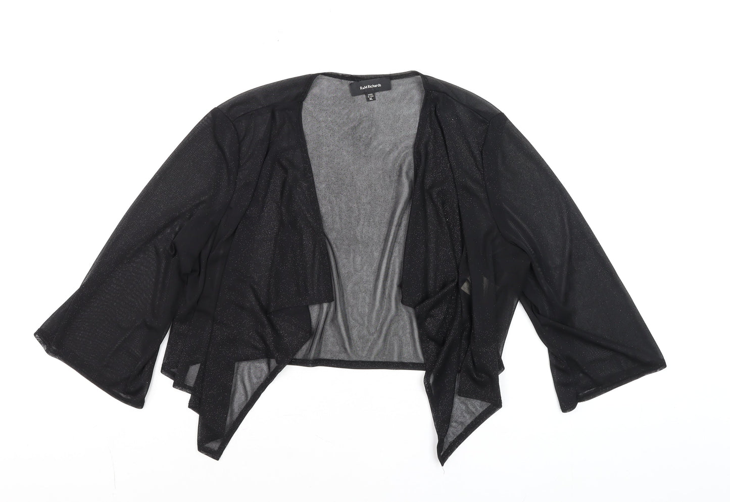 Womens UK Size XL R&M Richards Black Kimono Blouse