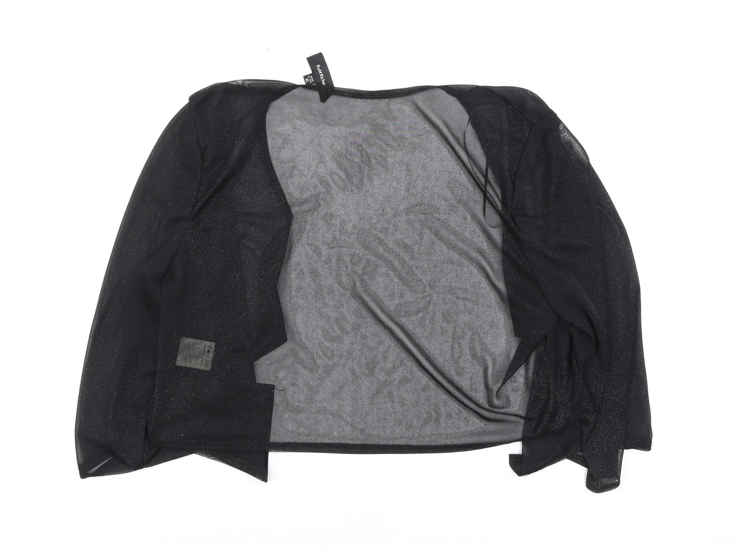 Womens UK Size XL R&M Richards Black Kimono Blouse