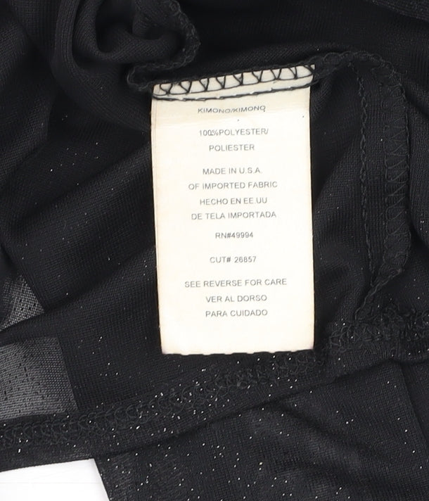 Womens UK Size XL R&M Richards Black Kimono Blouse