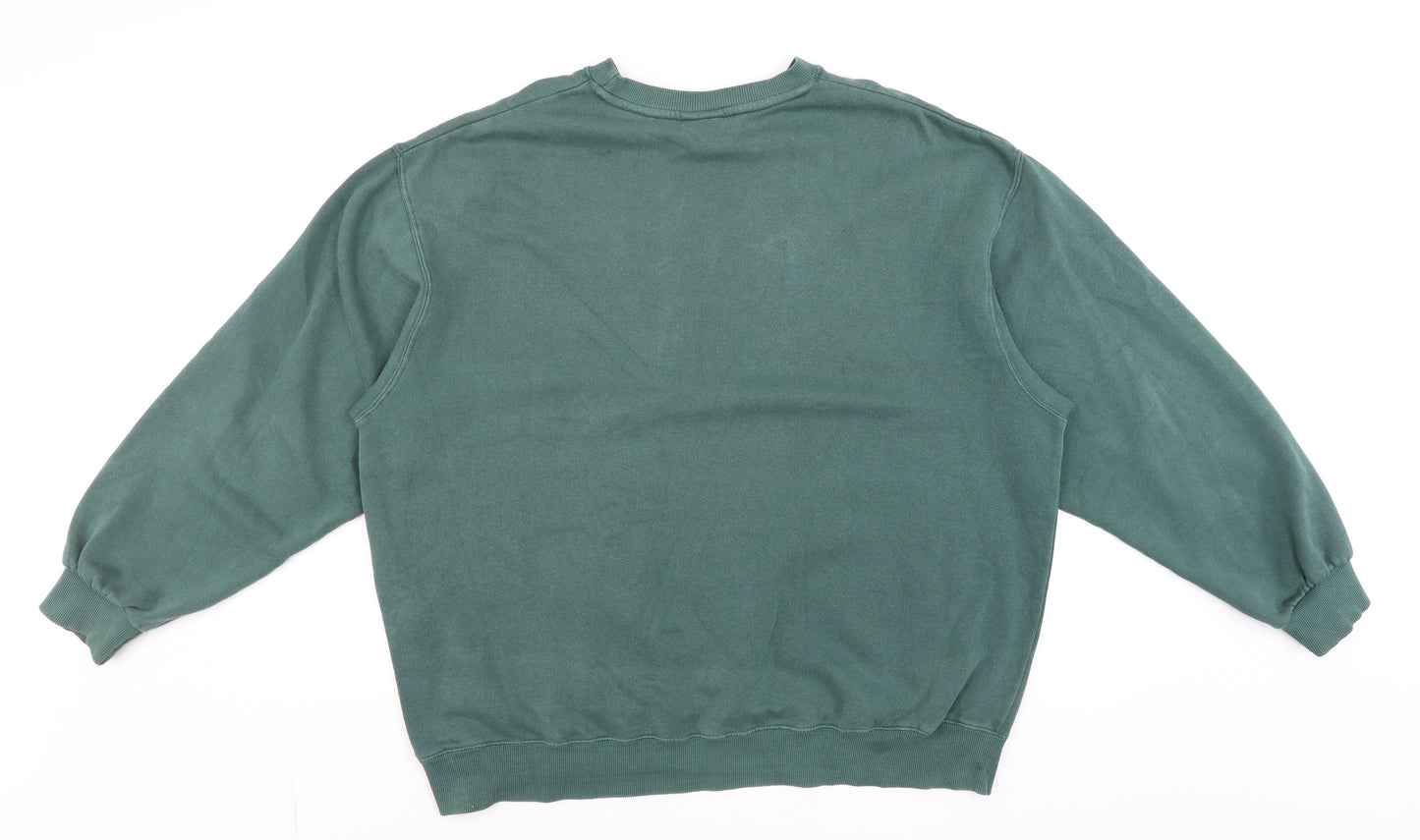 Womens UK Size L Pull & Bear Green Pullover Sweatshirt
