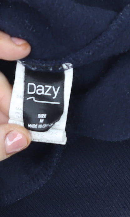 Womens UK Size M Dazy Black Pullover Sweatshirt