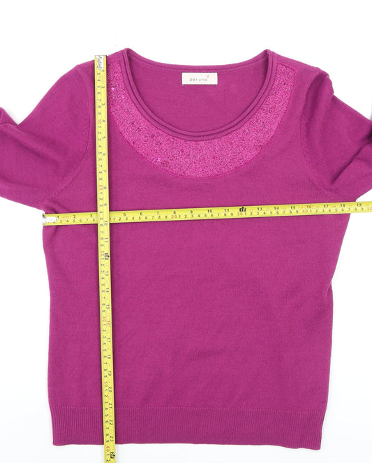 Womens UK Size 14 Marks and Spencer Pink Pullover Jumper