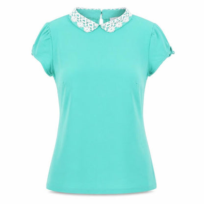 Womens UK Size M Savida Green Classic Blouse