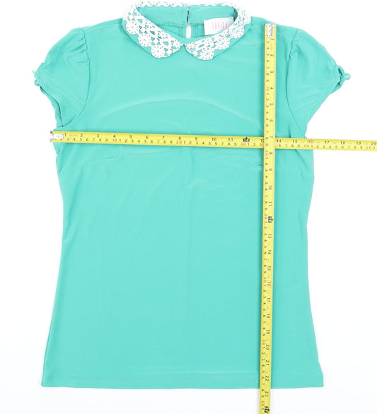 Womens UK Size M Savida Green Classic Blouse