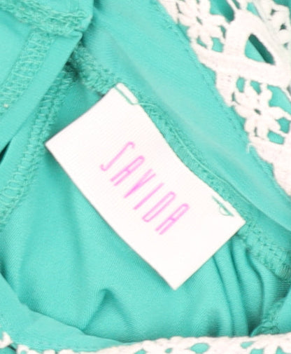 Womens UK Size M Savida Green Classic Blouse