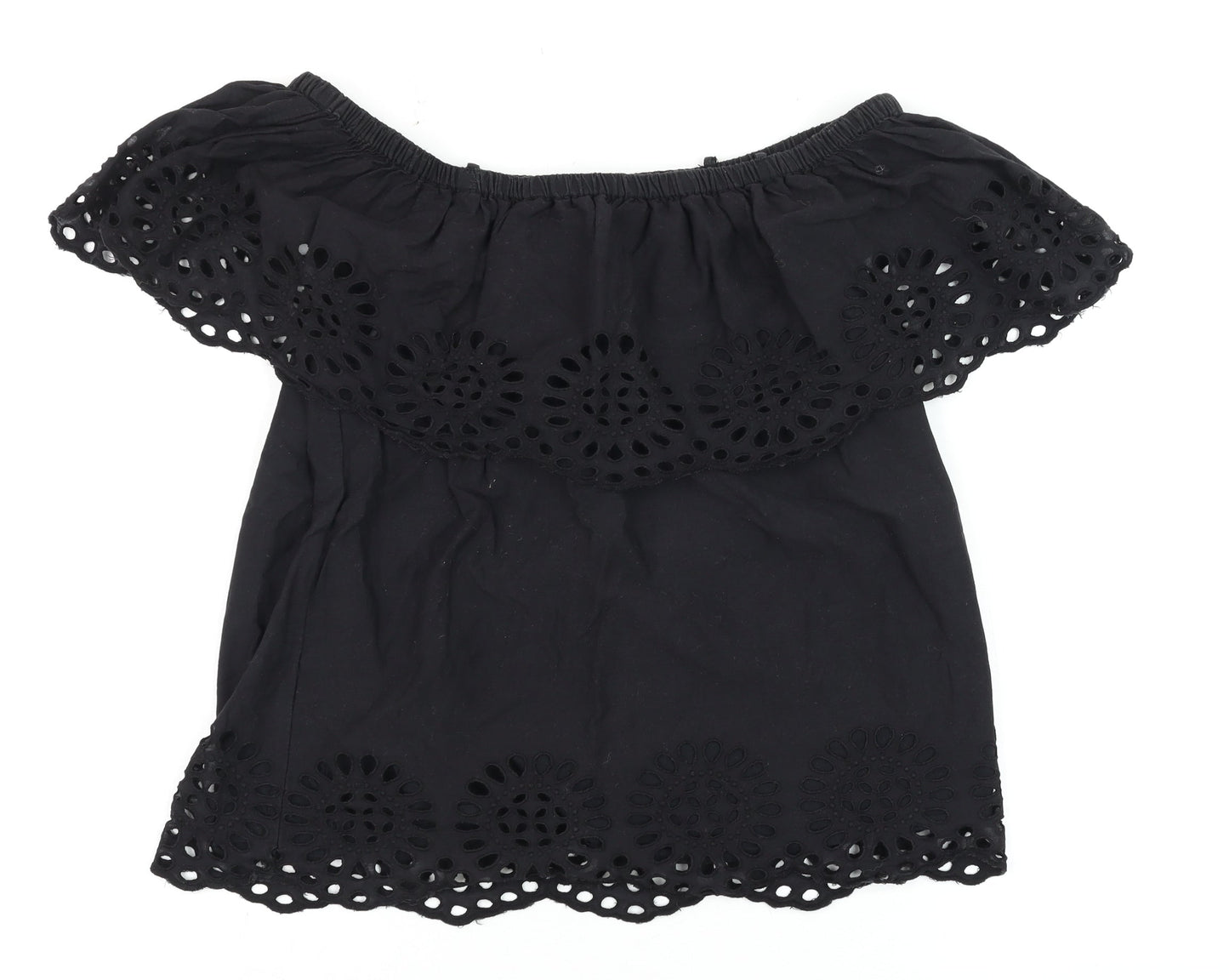 Womens UK Size S VILA Black Tunic Blouse