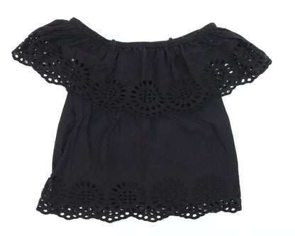 Womens UK Size S VILA Black Tunic Blouse