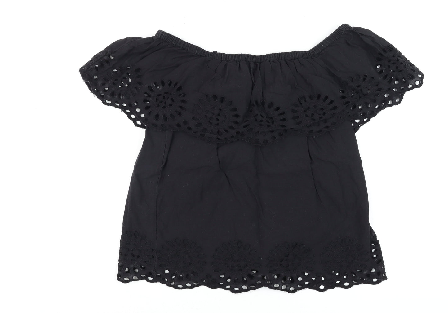 Womens UK Size S VILA Black Tunic Blouse