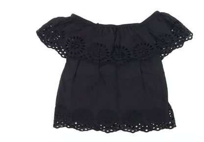 Womens UK Size S VILA Black Tunic Blouse