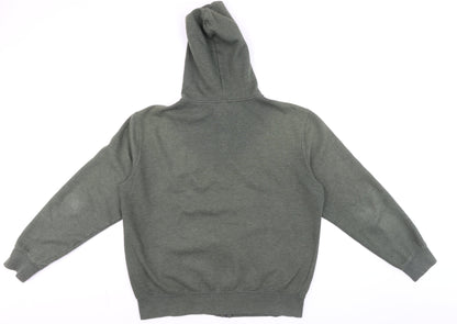 Mens UK Size M H&M Green Full Zip Hoodie