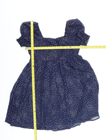 Teens UK Size 10 Trixxi Girl Blue Tunic Blouse
