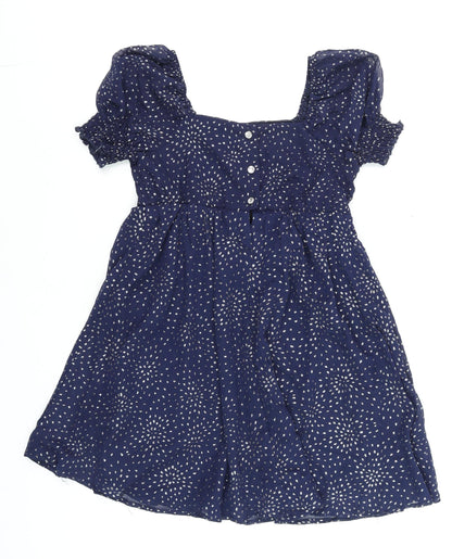 Teens UK Size 10 Trixxi Girl Blue Tunic Blouse