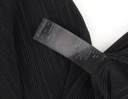 Womens UK Size 10 Topshop Regular Fit Cropped Black Trousers