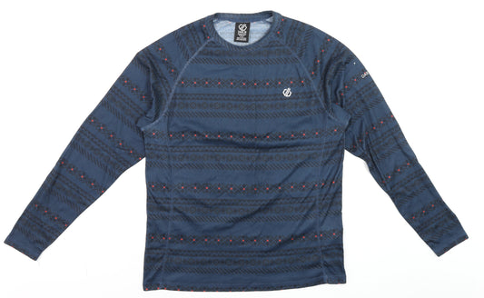 Dare 2b Men's Blue Geometric Long Sleeve Activewear Top XL
