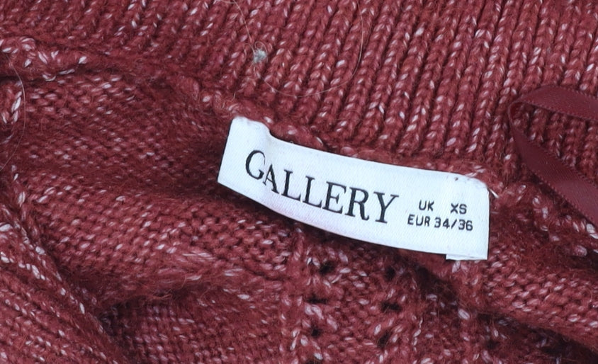 Womens UK Size XS Gallery Red Pullover Jumper