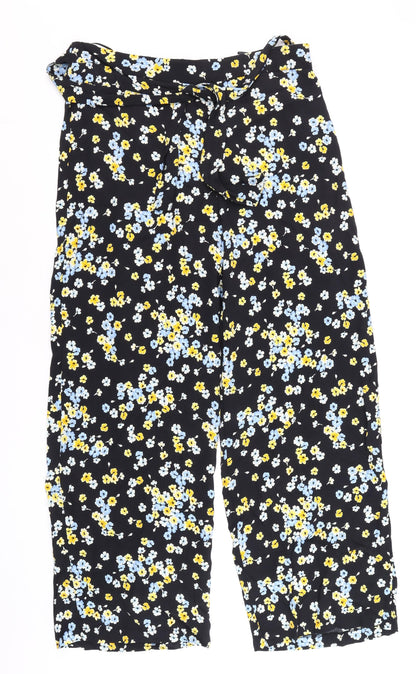 Womens UK Size 12 F&F Regular Fit Paperbag Multicoloured Trousers