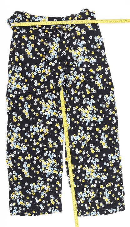 Womens UK Size 12 F&F Regular Fit Paperbag Multicoloured Trousers