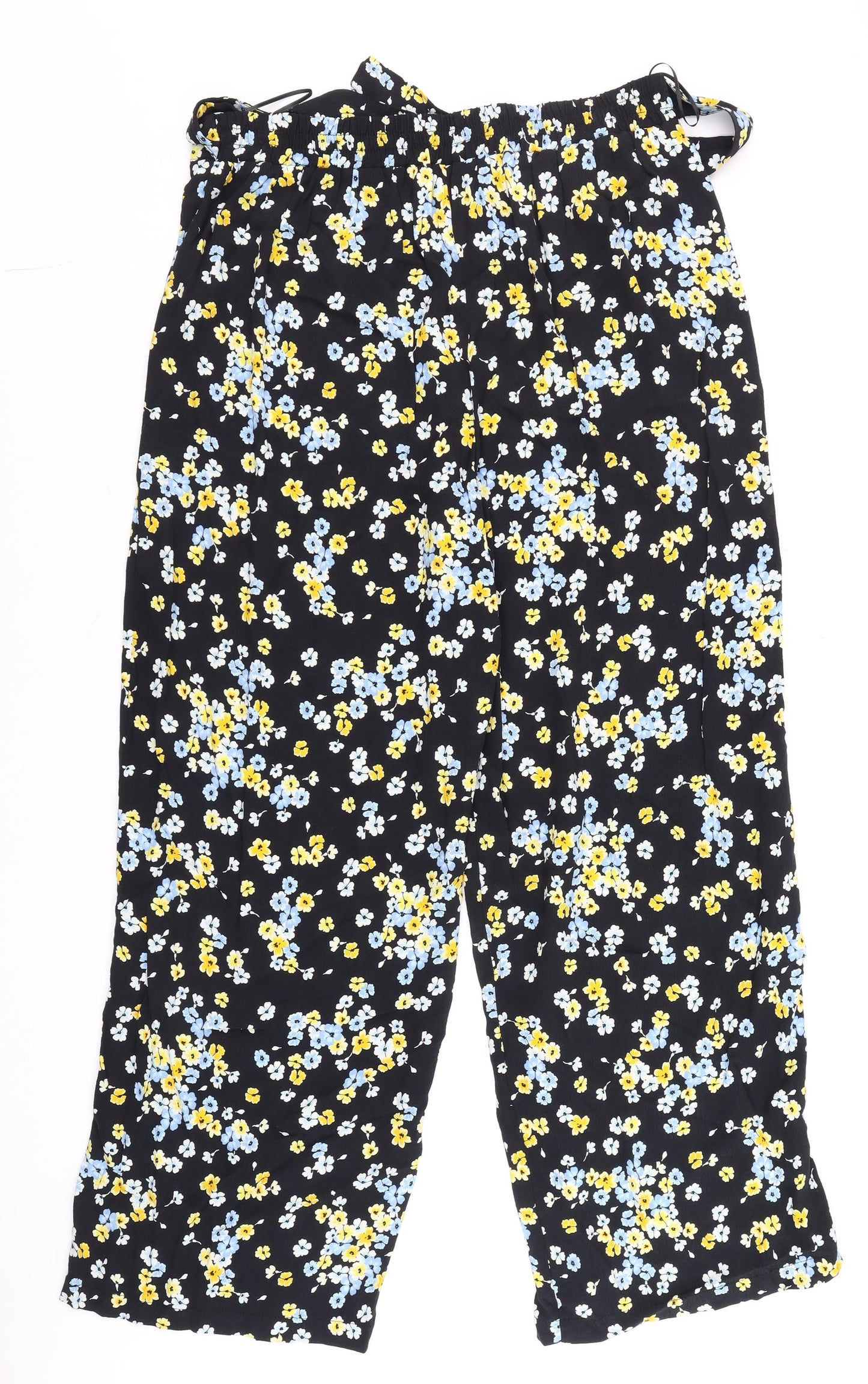 Womens UK Size 12 F&F Regular Fit Paperbag Multicoloured Trousers