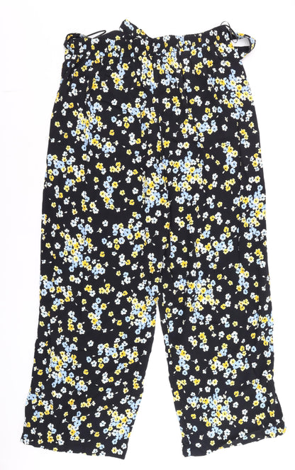 Womens UK Size 12 F&F Regular Fit Paperbag Multicoloured Trousers