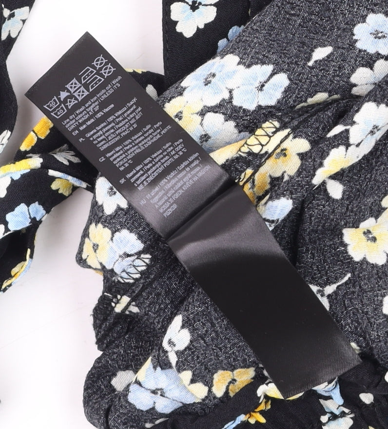 Womens UK Size 12 F&F Regular Fit Paperbag Multicoloured Trousers