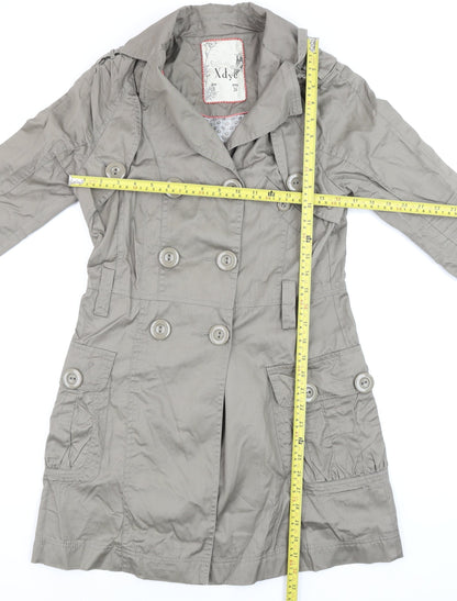 Womens UK Size S XDYE Grey Trench Coat