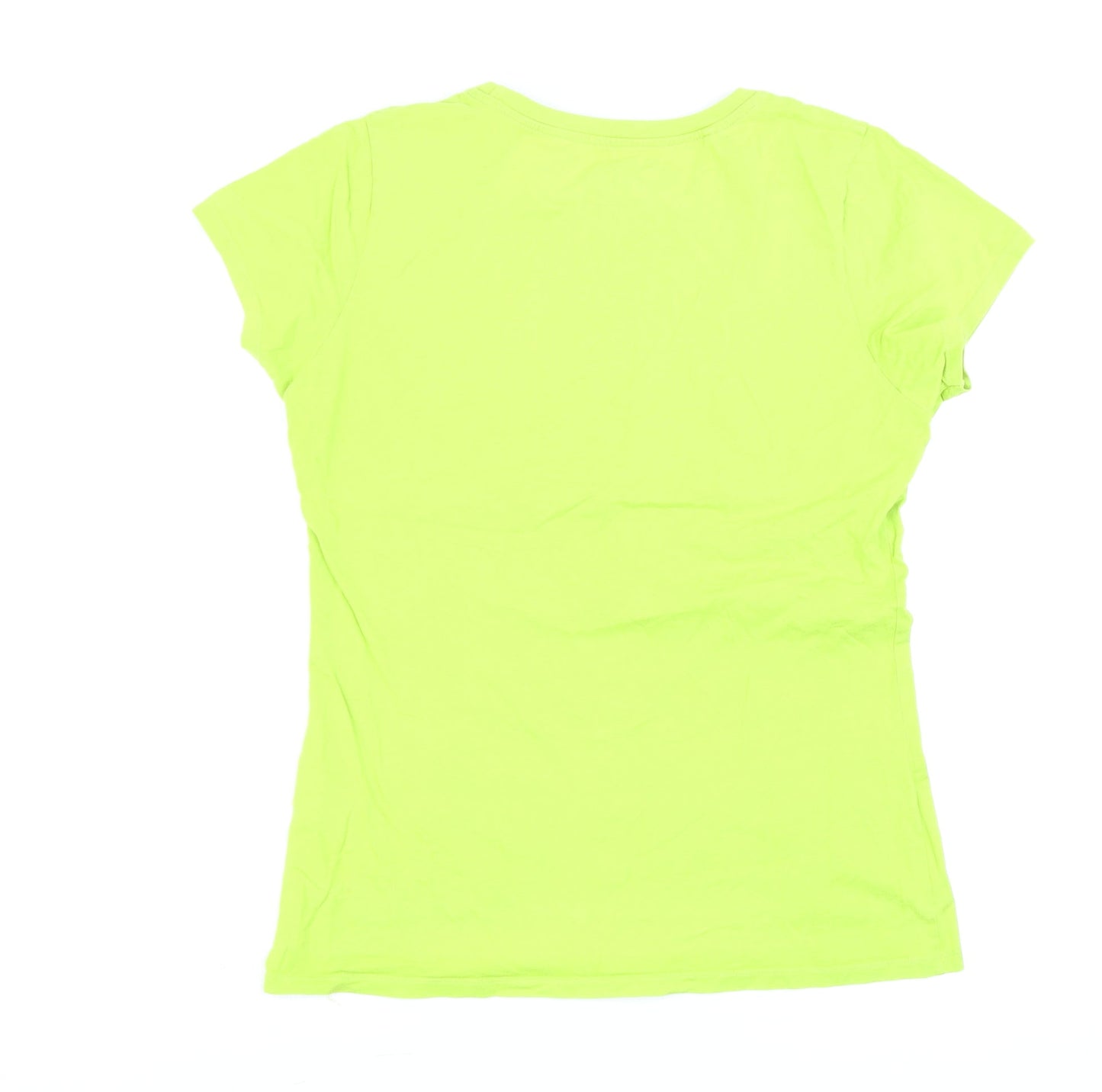 Diesel Women's Green Large Basic Crew Neck Cotton T-Shirt