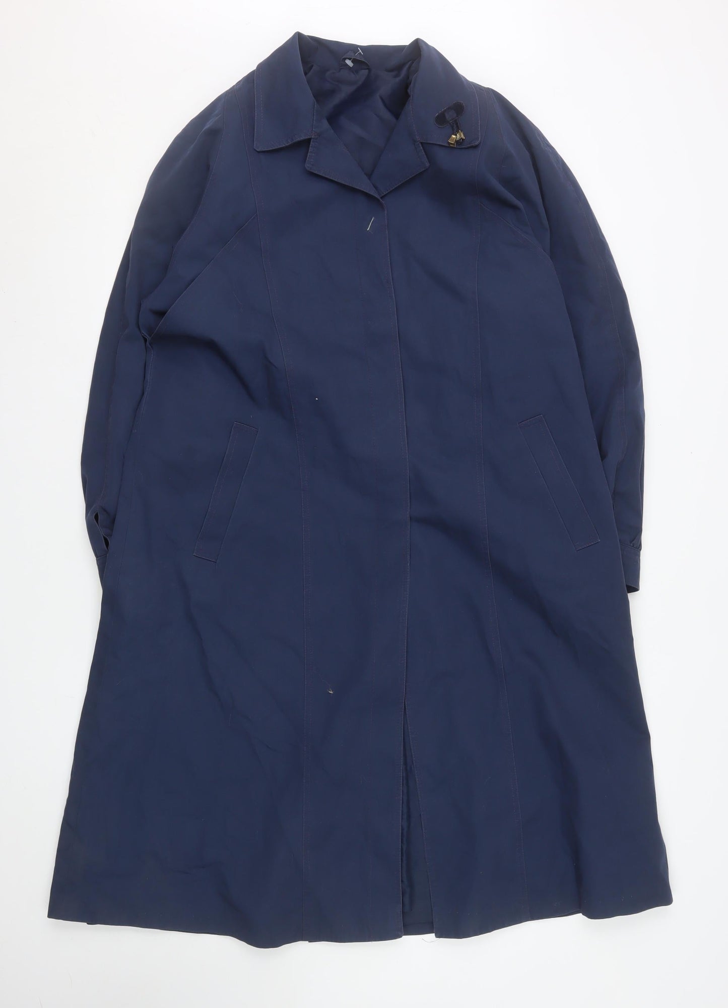 Womens UK Size 14 Jan Robert Blue Trench Coat